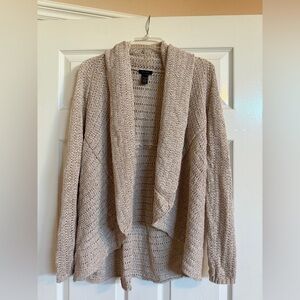 ONLY MINE Beautiful Cozy Tan Open-Front Sweater Cardigan XL